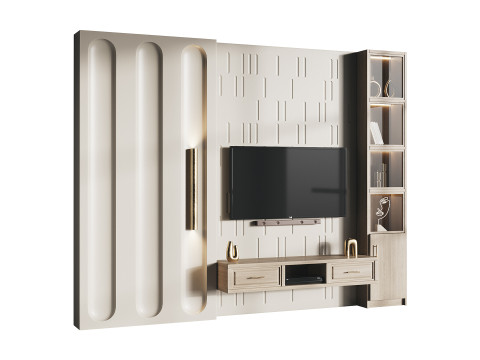 Modern TV Wall 10 3D 모델