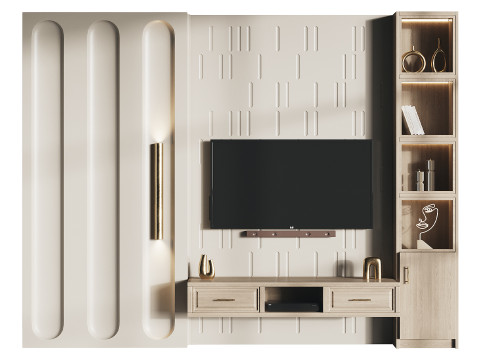 Modern TV Wall 10 3D 모델