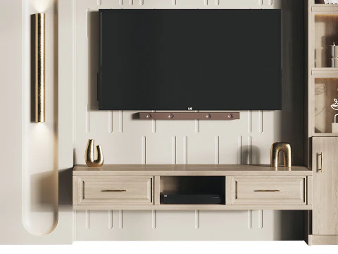 Modern TV Wall 10 3D Model
