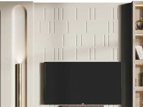 Modern TV Wall 10 3D Model