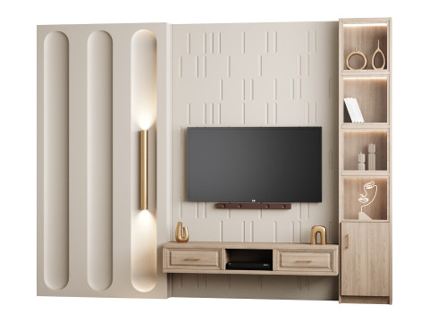 Modern TV Wall 10 3D 모델