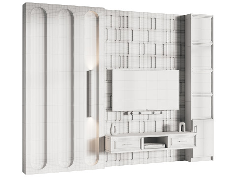 Modern TV Wall 10 3D 모델
