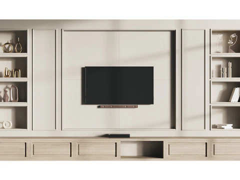 Modern TV Wall 09 3D Model