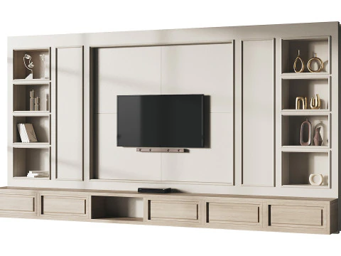 Modern TV Wall 09 3D Model
