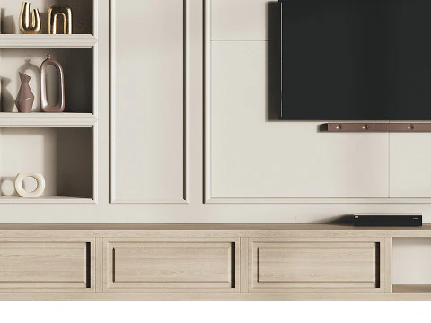 Modern TV Wall 09 3D Model