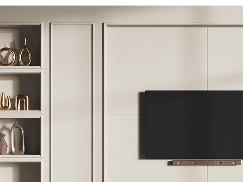 Modern TV Wall 09 3D Model