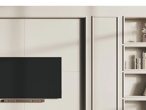 Modern TV Wall 09 3D Model