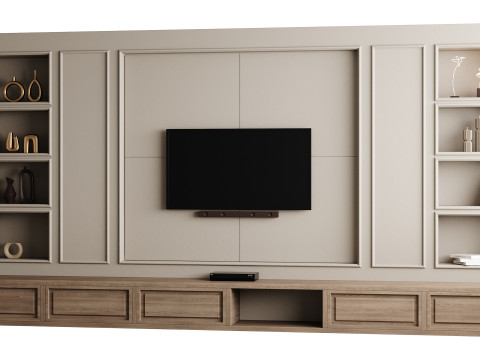 Modern TV Wall 09 3D 모델
