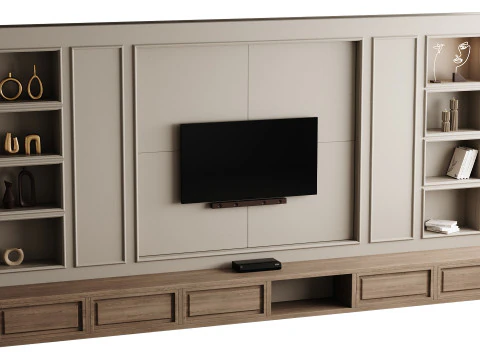 Modern TV Wall 09 3D Model