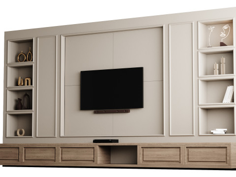 Modern TV Wall 09 3D 모델