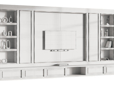 Modern TV Wall 09 3D 모델