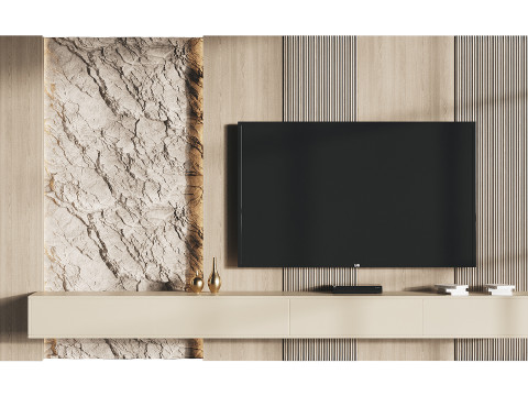 Modern TV Wall 11 3D Modell