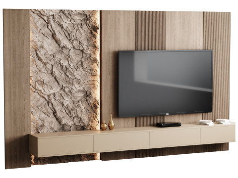 Modern TV Wall 11 3D Modell