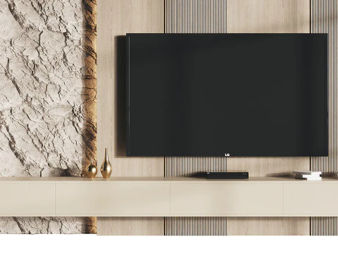 Parede de TV moderna 11 Modelo 3D