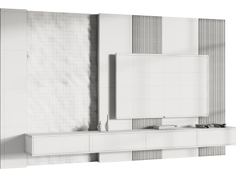 Modern TV Wall 11 3D Modell
