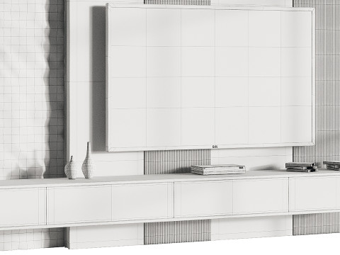 Modern TV Wall 11 3D Modell