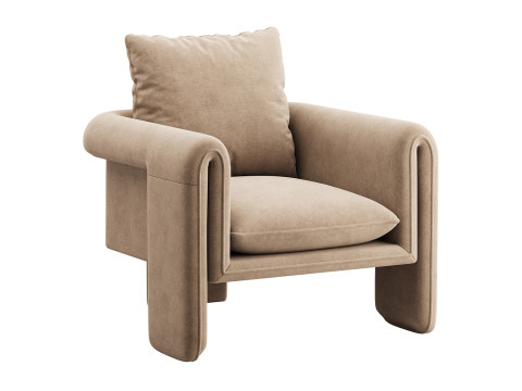 Nordic Olive Armchair 3D Model