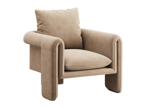 Nordic Olive Armchair 3D Model