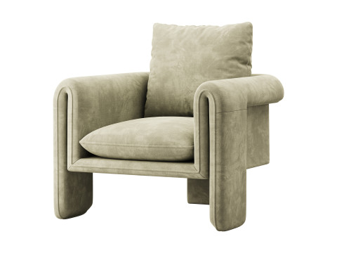 Nordic Olive Armchair 3D Model