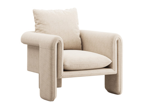 Nordic Olive Armchair 3D Model