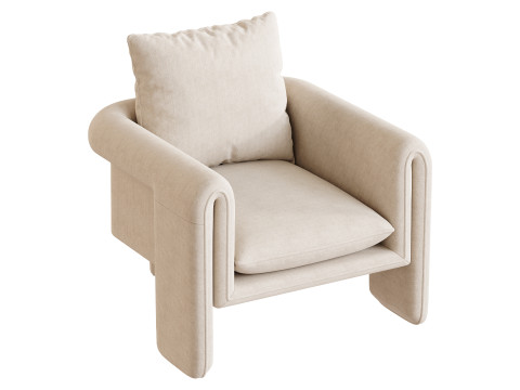Nordic Olive Armchair 3D Model