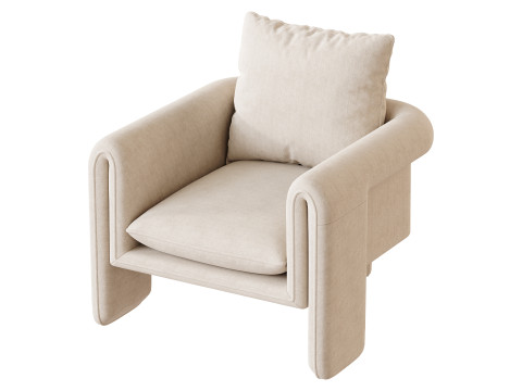 Nordic Olive Armchair 3D Model