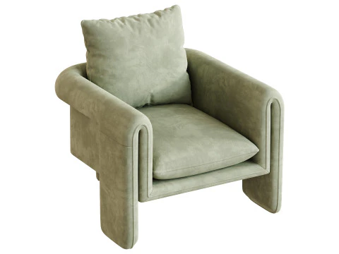 Nordic Olive Armchair 3D Model