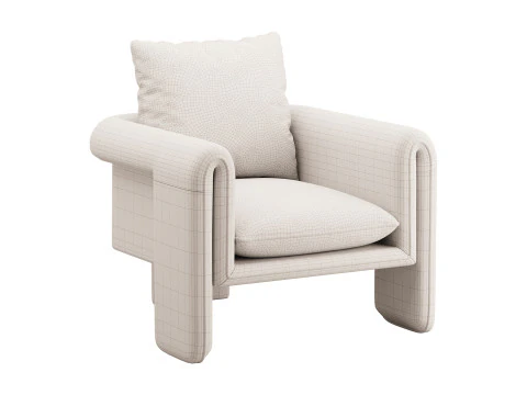 Nordic Olive Armchair 3D Model