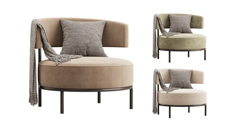 Nordic Sepia Chair Modelo 3D .c4d .max .obj .3ds .fbx .stl .blend 