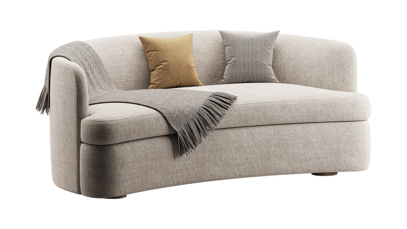 Tor Sofa With Cushion 3D Model .c4d .max .obj .3ds .fbx .stl .blend