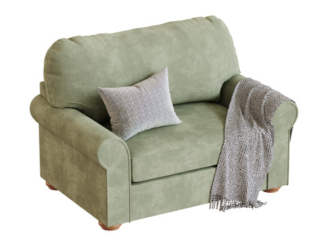 Traditional Twin Sleeper Sofa Modèle 3D