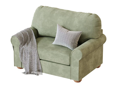 Traditional Twin Sleeper Sofa 3D Model