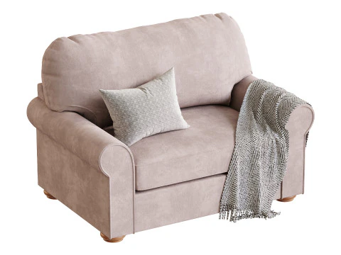 Traditional Twin Sleeper Sofa 3D Model