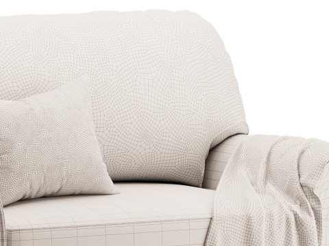 Traditional Twin Sleeper Sofa Modèle 3D
