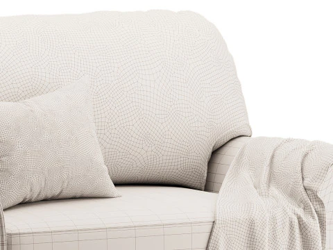 Traditional Twin Sleeper Sofa 3D Model