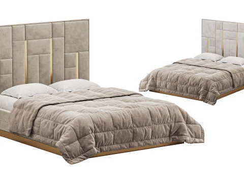 Ł&Oacute;ŻKO BIAŁE I ZŁOTE Model 3D