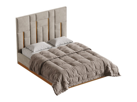 White And Gold BED 3D Modell