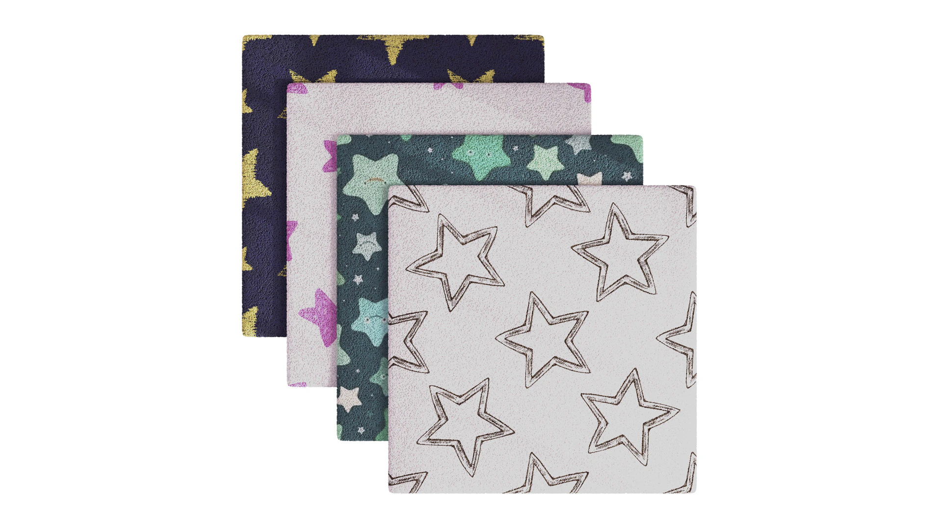 Kids Carpet Set 36 3D Model .c4d .max .obj .3ds .fbx .stl .blend 