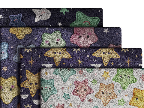 Kids Carpet Set 40 3D Model