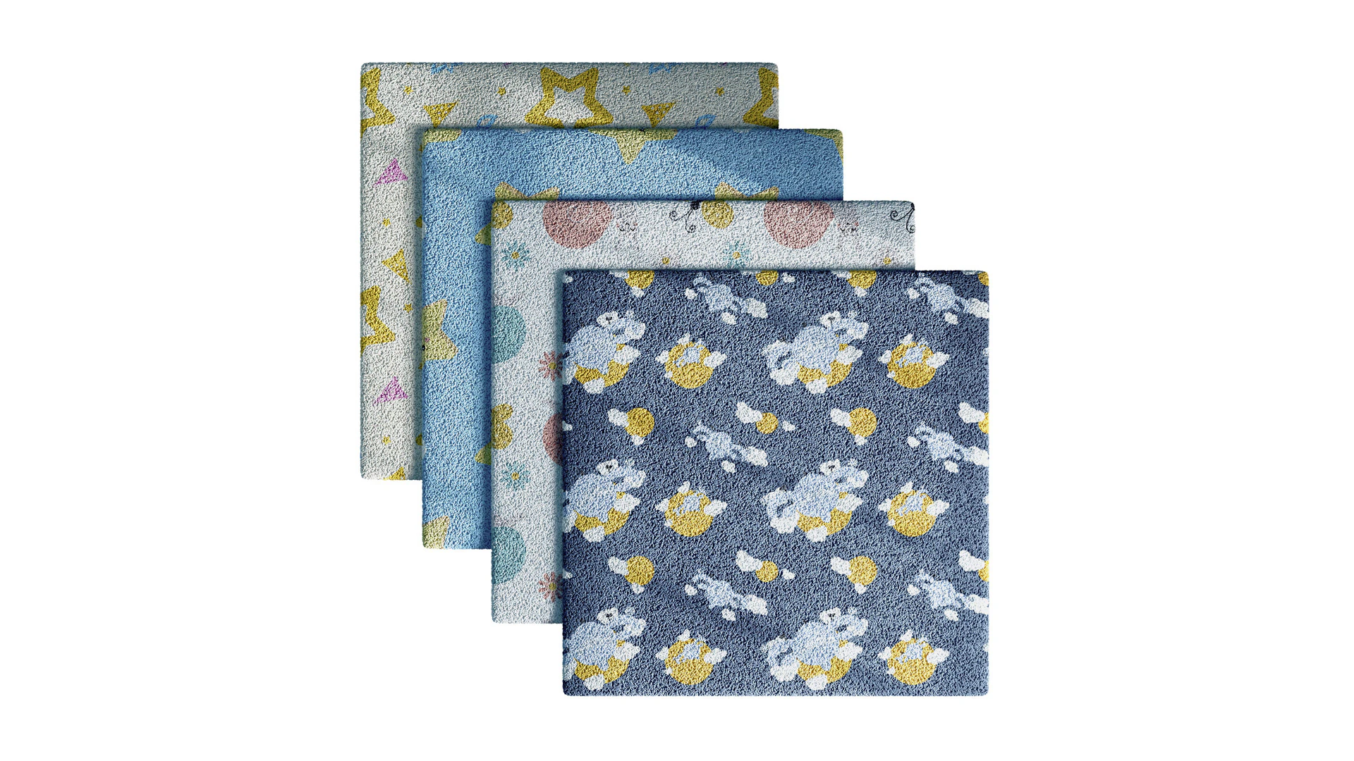 Kids Carpet Set 42 3D Model .c4d .max .obj .3ds .fbx .stl .blend 