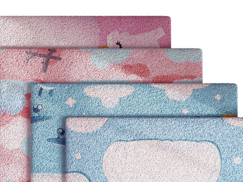 Kids Carpet Set 43 3D Model