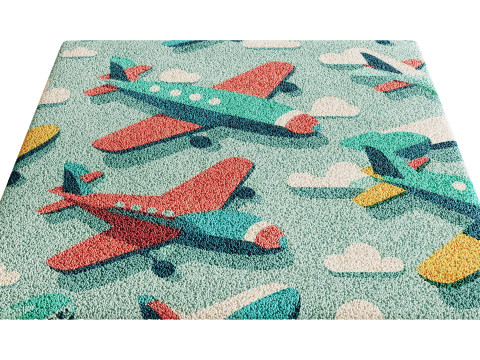 Kids Carpet Set 44 3D Model