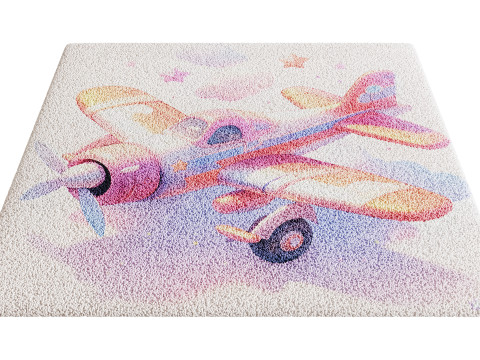 Kids Carpet Set 44 3D Model