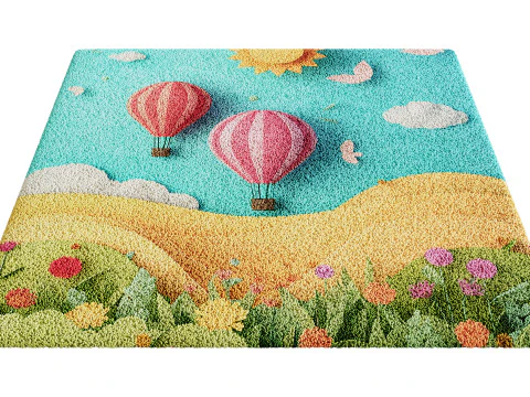 Kids Carpet Set 46 3D Model