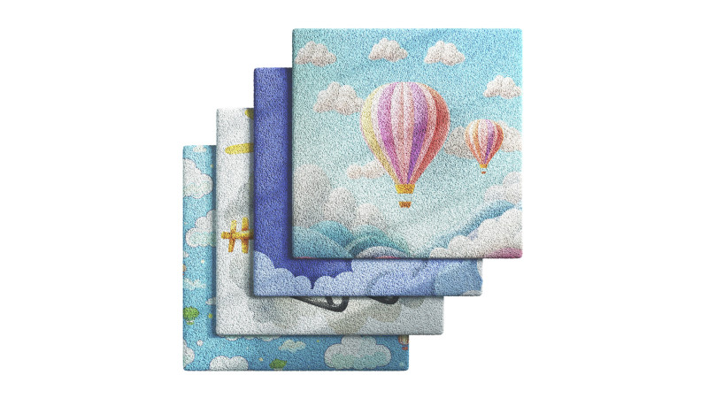 Kids Carpet Set 47 3D Model .c4d .max .obj .3ds .fbx .stl .blend