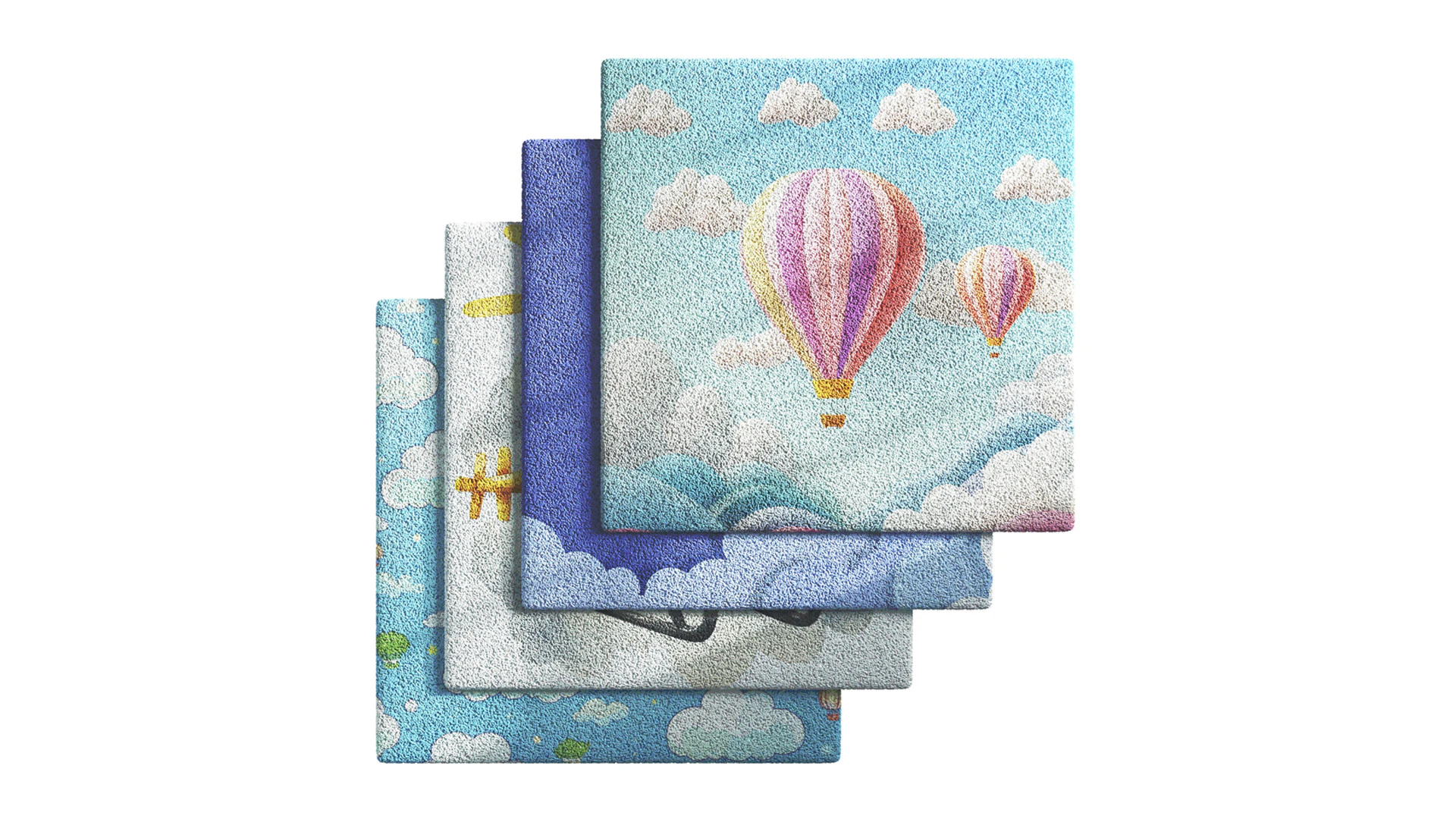 Kids Carpet Set 47 3D Model .c4d .max .obj .3ds .fbx .stl .blend