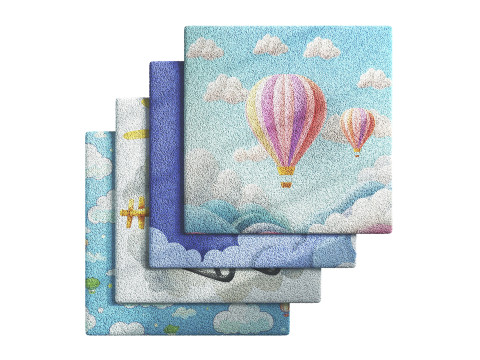 Kids Carpet Set 47 3D Model