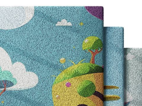 Kids Carpet Set 49 3D Model