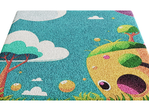 Kids Carpet Set 49 3D Model