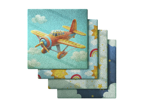 Kids Carpet Set 50 3D Model